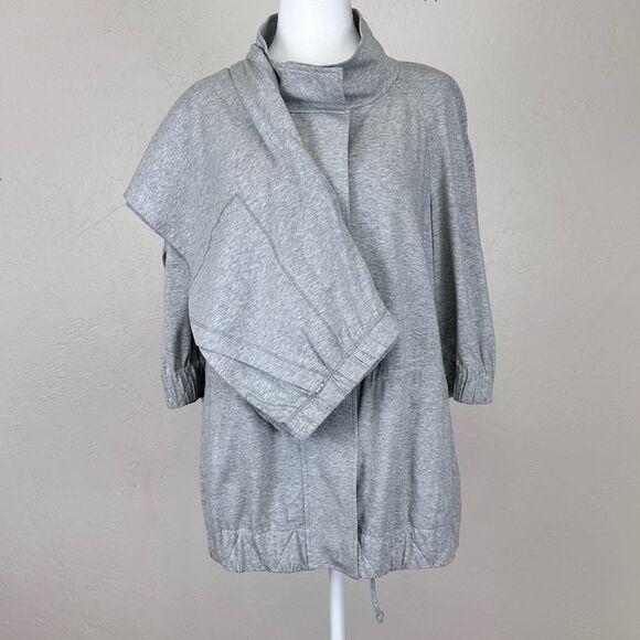 NWT St. John Sport Loungewear Jacket and Pant Set in Heather Gray Melange M - Picture 2 of 16